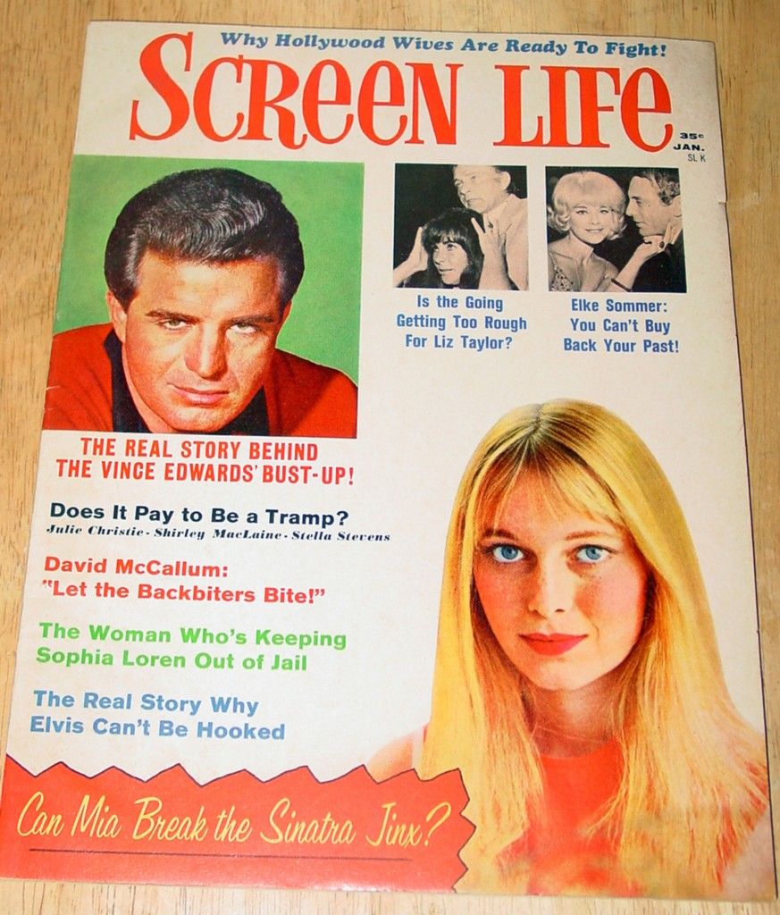SCREEN LIFE magazine side cover January 1966