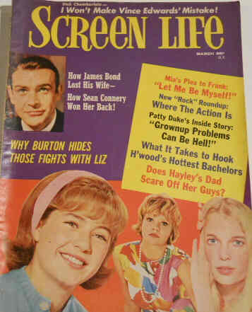 SCREEN LIFE magazine side cover March 1966
