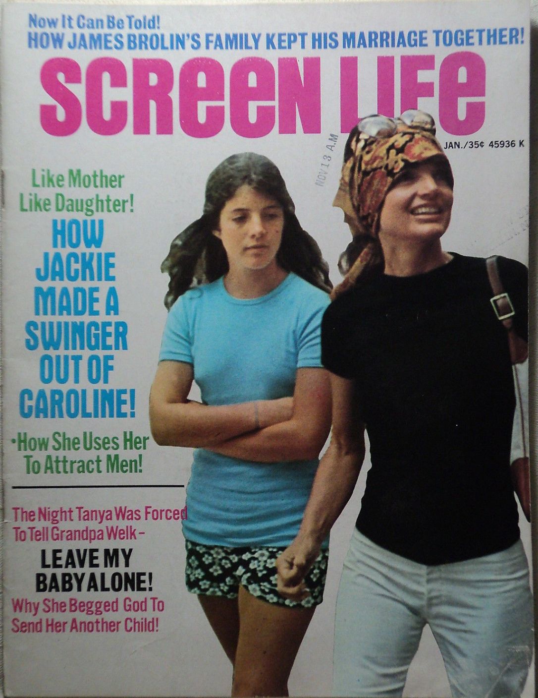 SCREEN LIFE magazine side cover January 1972