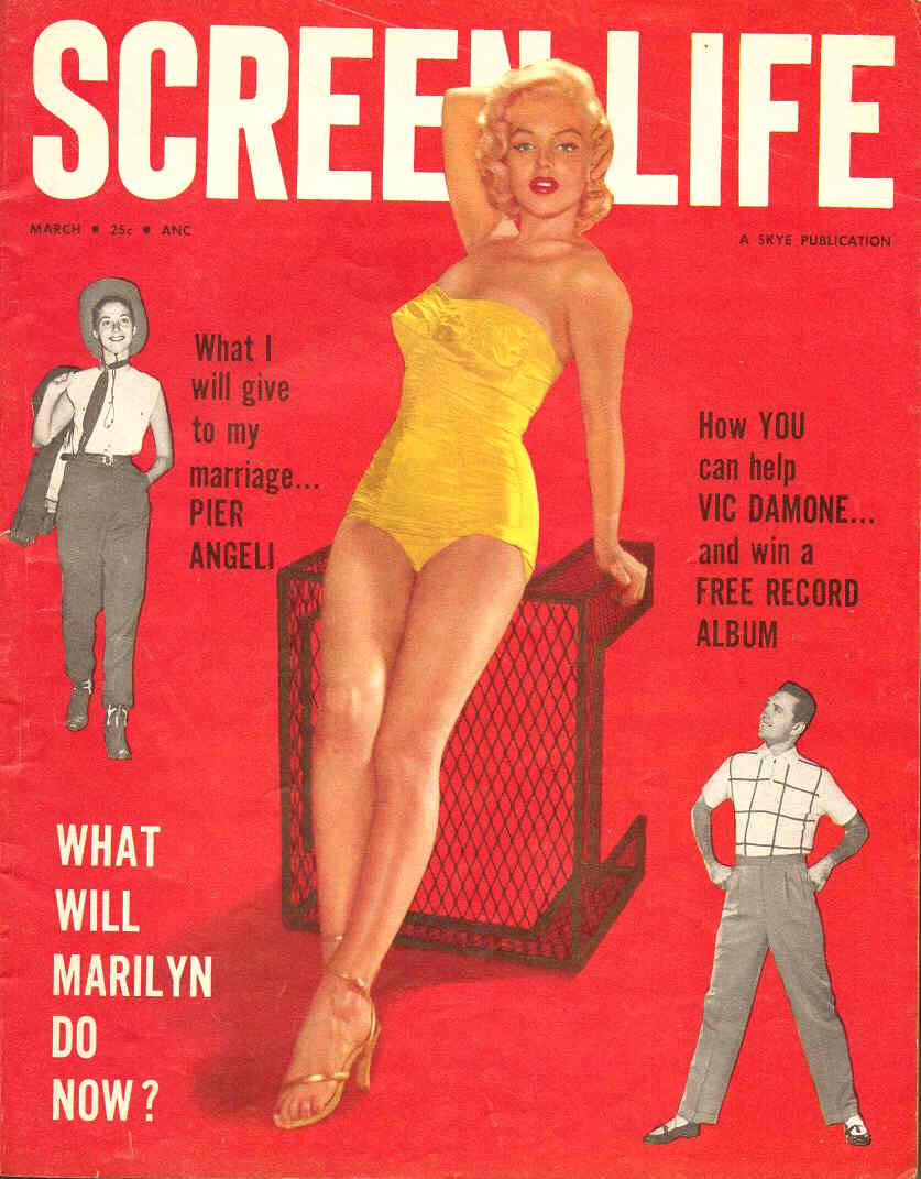 SCREEN LIFE magazine side cover March 1955