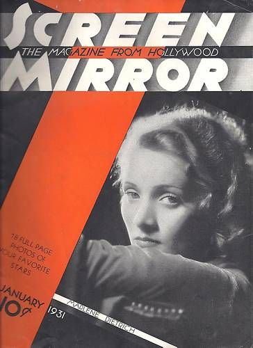 SCREEN MIRROR magazine side cover January 1931