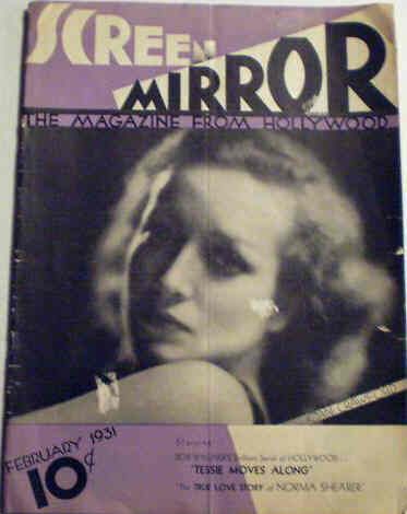 SCREEN MIRROR magazine side cover February 1931