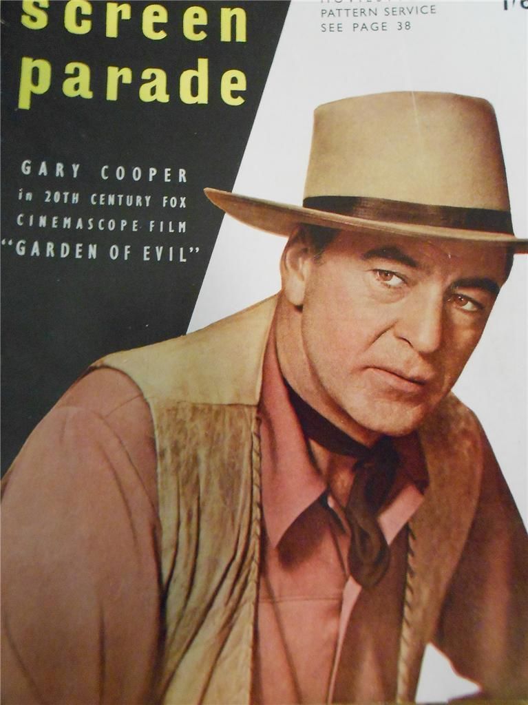 SCREEN PARADE magazine side cover December 1954