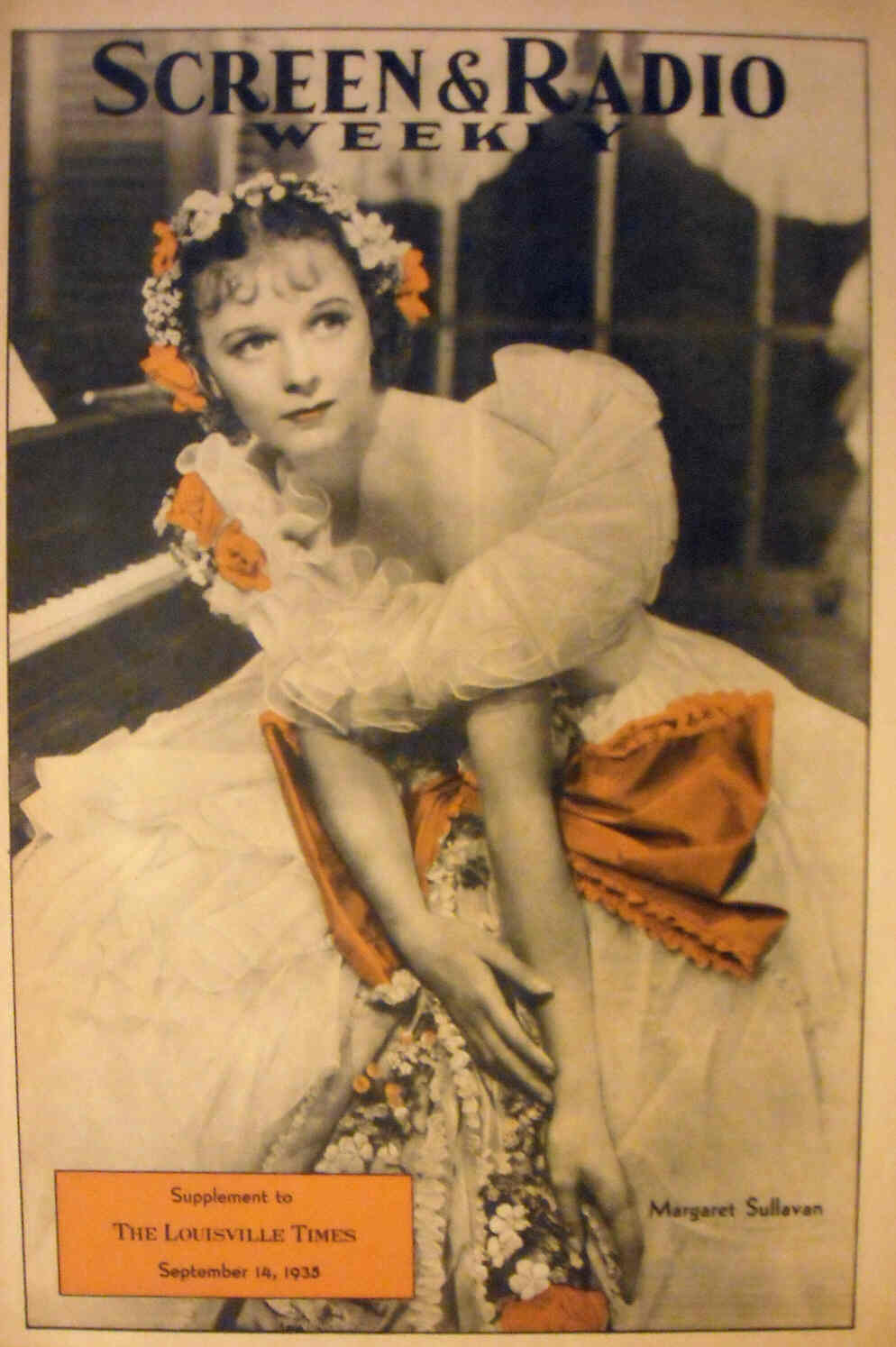 SCREEN AND RADIO WEEKLY magazine side cover 19 September 1935