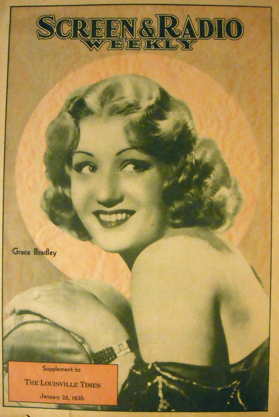SCREEN AND RADIO WEEKLY magazine side cover 25 January 1936
