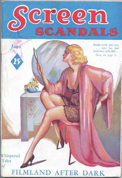 SCREEN SCANDALS magazine side cover Vol 2 # 2 - June 1936