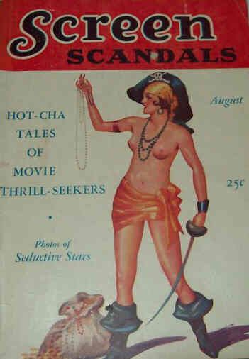 SCREEN SCANDALS magazine side cover Vol 2 # 4 - August 1936