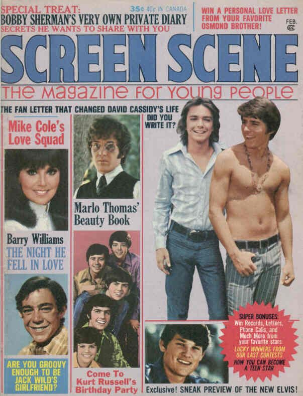 SCREEN SCENE magazine side cover  Vol 1 # 2 February 1970