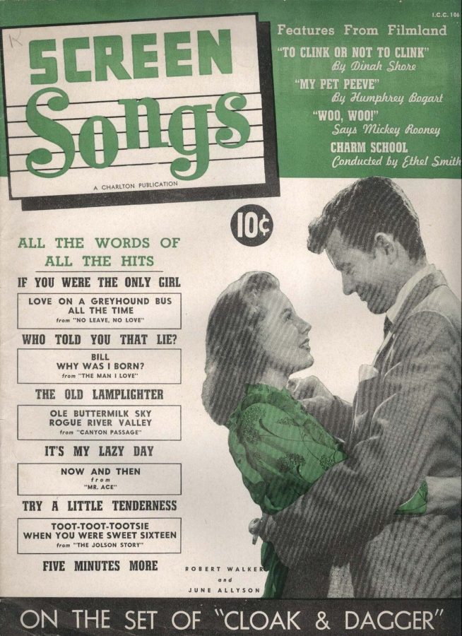 SCREEN SONGS magazine side cover  Vol 1 # 10 October 1946