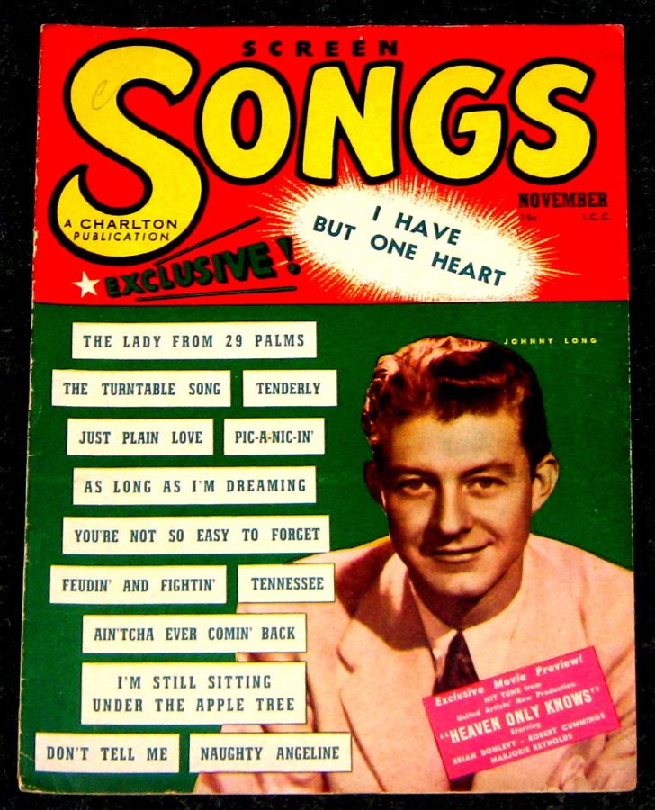 SCREEN SONGS magazine side cover  Vol 2 # 11 November 1947