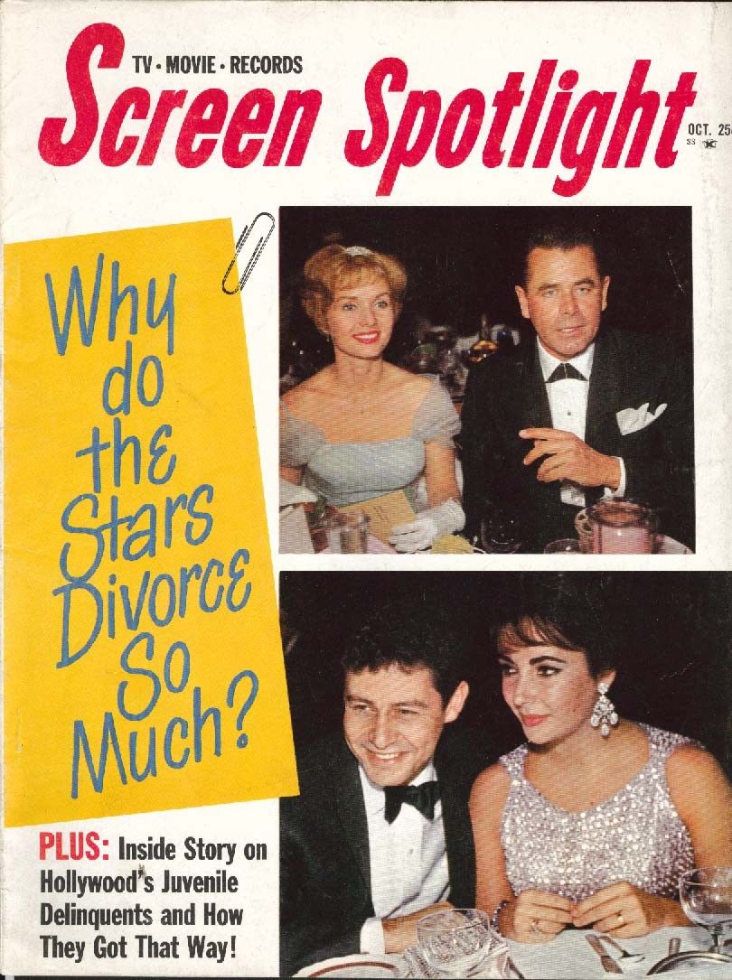SCREEN SPOTLIGHT magazine side cover  Vol 1 # 3 October 1960