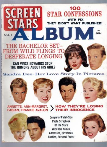 SCREEN STARS ALBUM magazine side cover Issue 1  Vol 1 # 1 Spring 1963