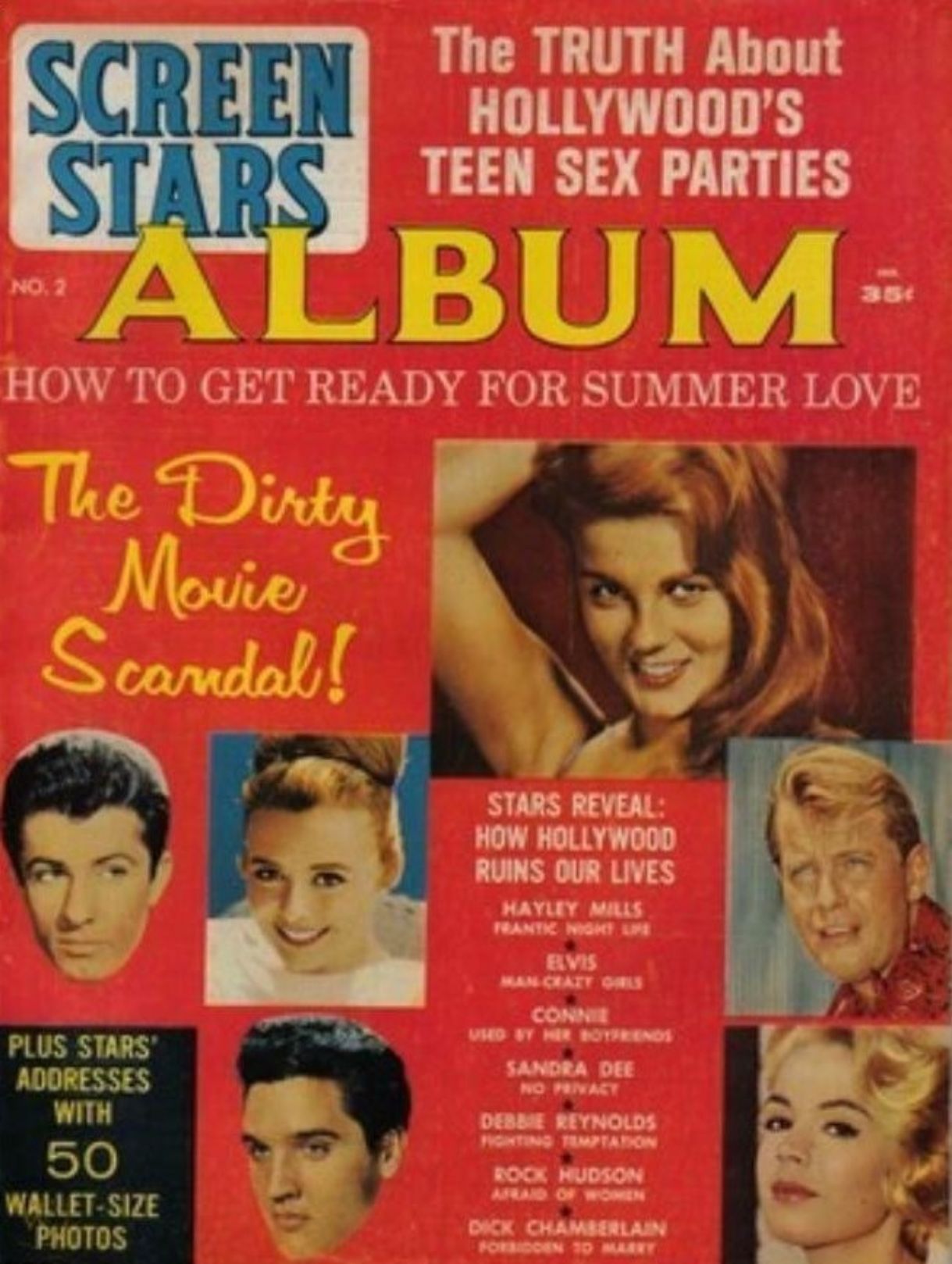 SCREEN STARS ALBUM magazine side cover Issue 2  1963