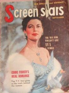 SCREEN STARS (Au) magazine side cover September 1954