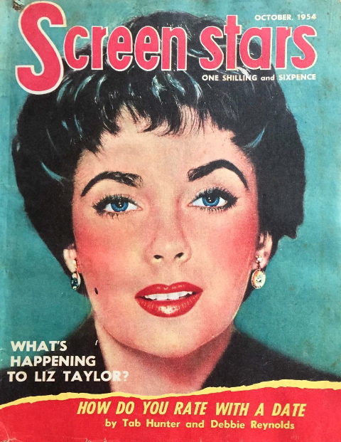 SCREEN STARS (Au) magazine side cover October 1954