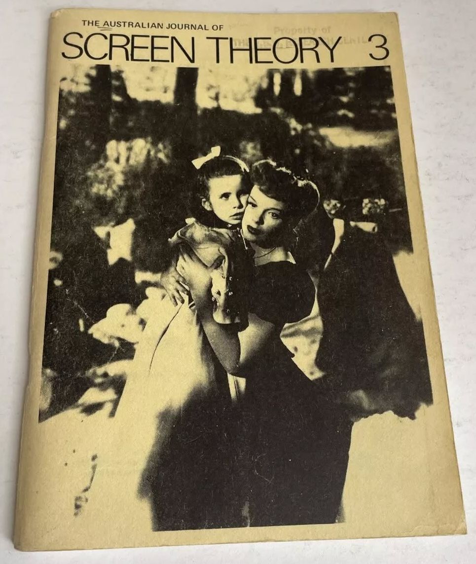 AUSTRALIAN JOURNAL OF SCREEN THEORY magazine side cover Issue 3  1977