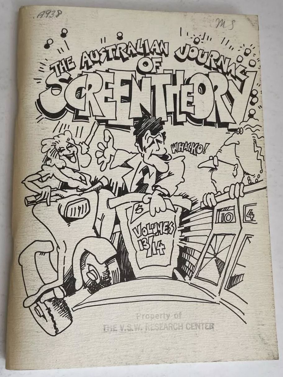 AUSTRALIAN JOURNAL OF SCREEN THEORY magazine side cover Issue 13/14  1983
