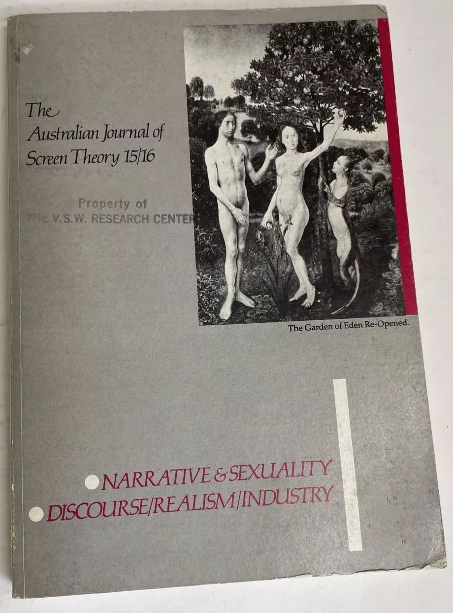 AUSTRALIAN JOURNAL OF SCREEN THEORY magazine side cover Issue 15/16  1983