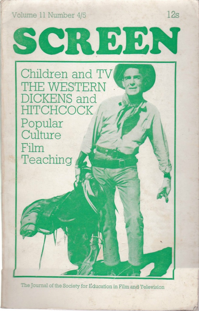 SCREEN (UK) magazine side cover  Vol 11 # 4/5 July-October 1970
