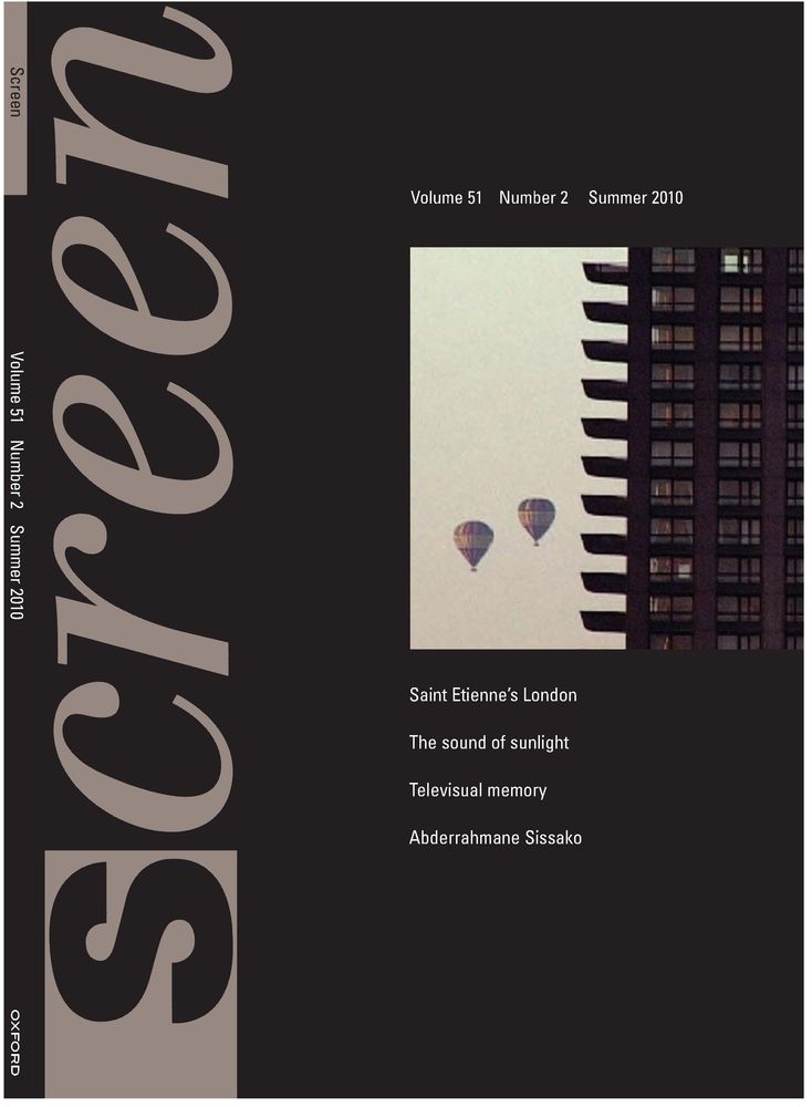 SCREEN (UK) magazine side cover Vol 51 # 2 - Summer 2010