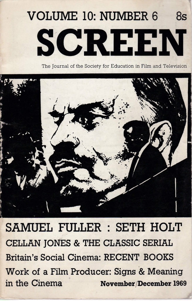 SCREEN (UK) magazine side cover  Vol 10 # 6 November/December 1969