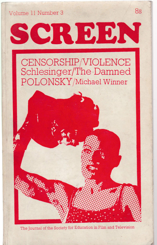 SCREEN (UK) magazine side cover  Vol 11 # 3 May/June 1970