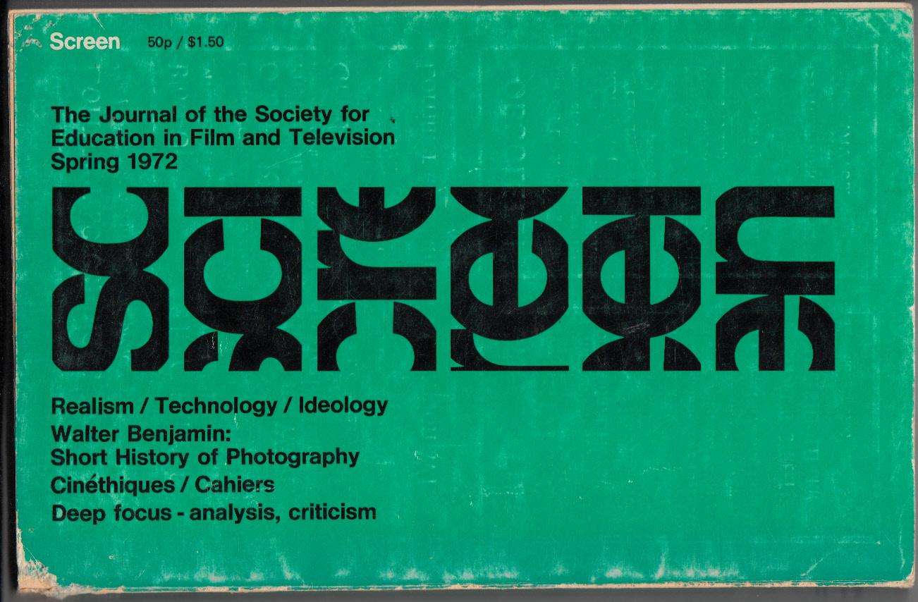 SCREEN (UK) magazine side cover  Vol 13 # 1 Spring 1972