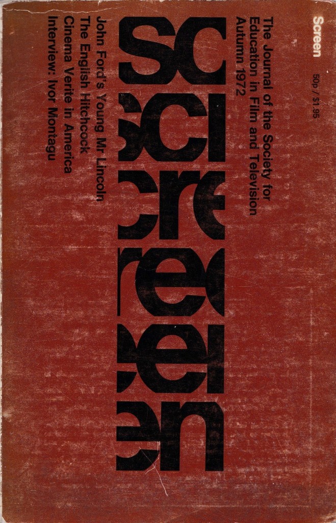 SCREEN (UK) magazine side cover  Vol 13 # 3 Autumn 1972