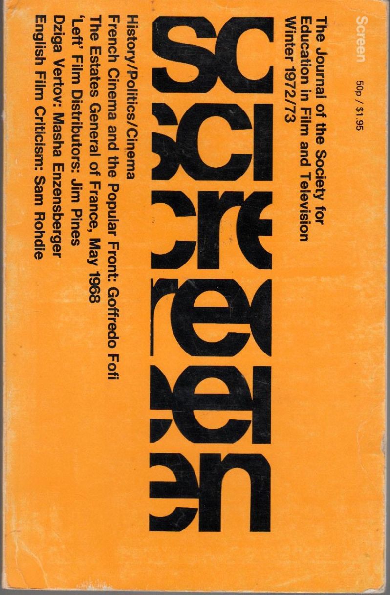 SCREEN (UK) magazine side cover  Vol 13 # 4 Winter 1972