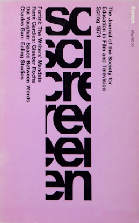 SCREEN (UK) magazine side cover  Vol 15 # 1 Spring 1974