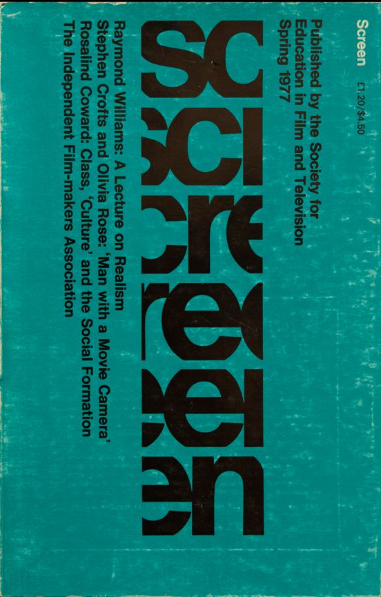 SCREEN (UK) magazine side cover  Vol 18 # 1 Spring 1977