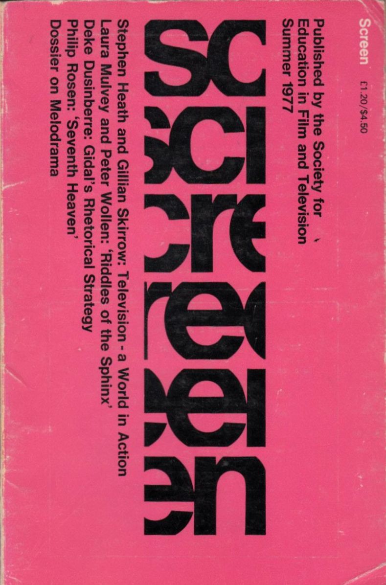 SCREEN (UK) magazine side cover  Vol 18 # 2 Summer 1977
