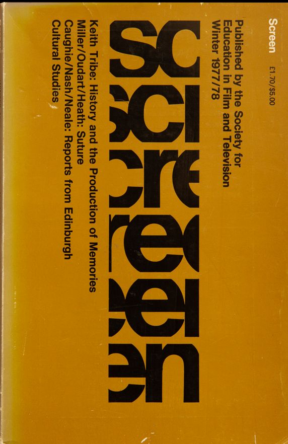 SCREEN (UK) magazine side cover  Vol 18 # 4 Winter 1977