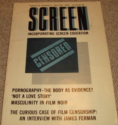 SCREEN (UK) magazine side cover  Vol 23 # 5  1982
