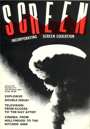 SCREEN (UK) magazine side cover Vol 25 # 4/5 - July-October 1984