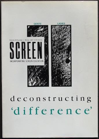 SCREEN (UK) magazine side cover  Vol 28 # 1 Winter 1987