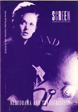 SCREEN (UK) magazine side cover  Vol 29 # 3 Summer 1988