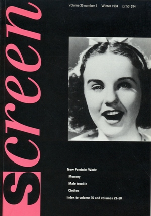 SCREEN (UK) magazine side cover Vol 35 # 4 - Winter 1994