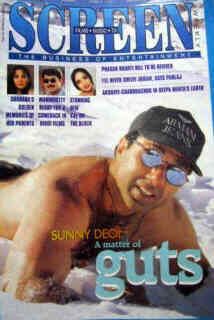 SCREEN WEEKLY (India) magazine side cover 6 June 1997