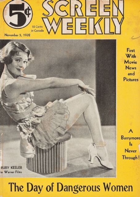 SCREEN WEEKLY magazine side cover 5 November 1932