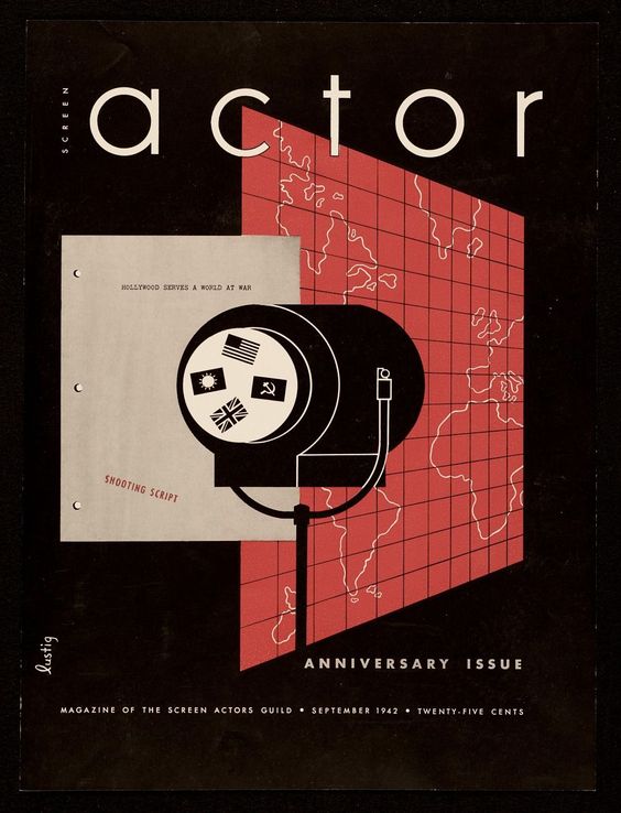 SCREEN ACTOR magazine side cover  September 1942