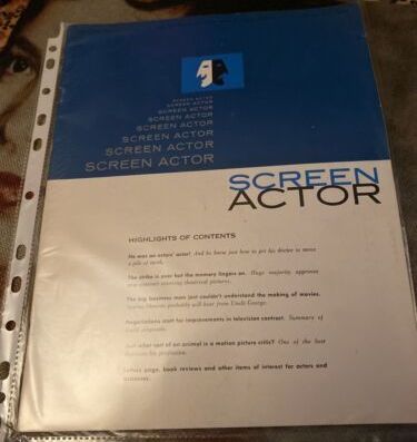 SCREEN ACTOR magazine side cover  Vol 2 No  4  April/May 1960