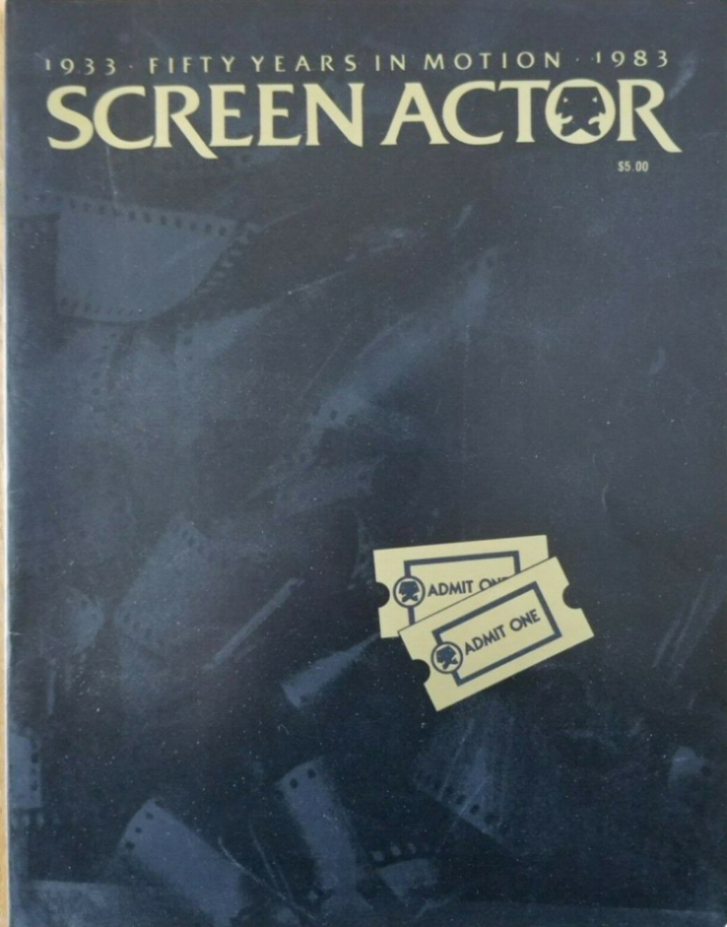 SCREEN ACTOR magazine side cover  August 1984
