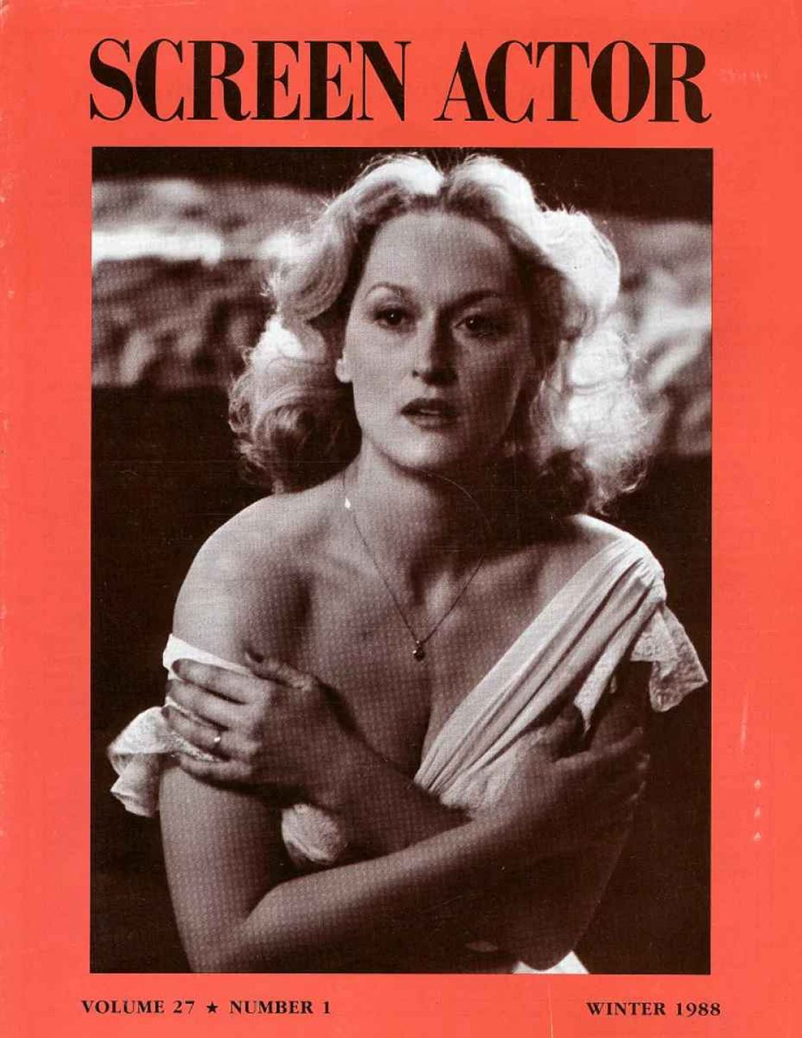SCREEN ACTOR magazine side cover  Vol 27 No  1 Winter 1988