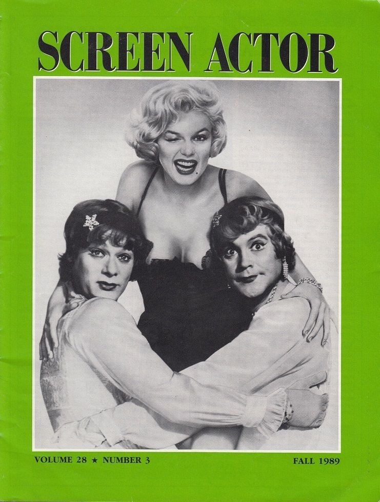 SCREEN ACTOR magazine side cover  Vol 28 No  3 Fall 1989
