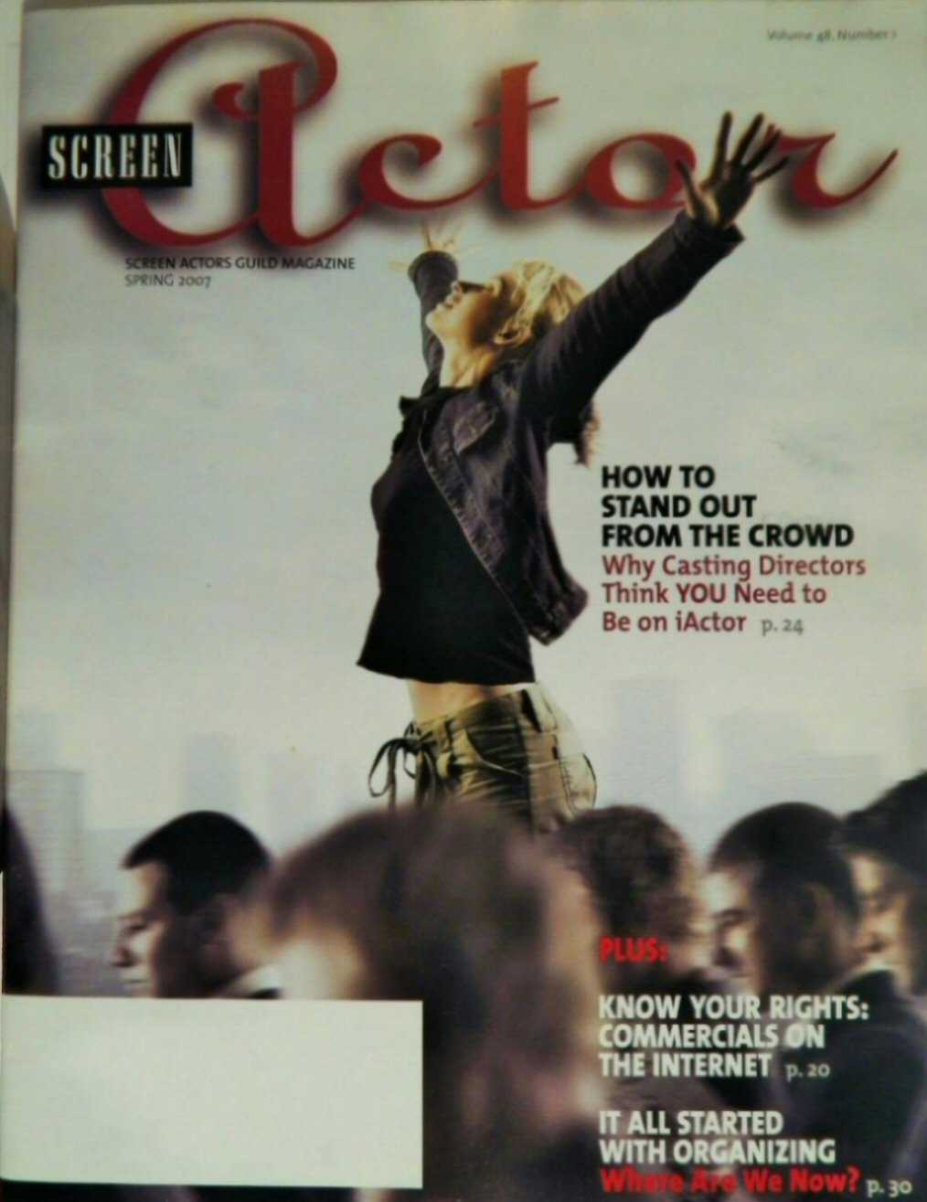 SCREEN ACTOR magazine side cover  Vol 48 No  1 Spring 2007