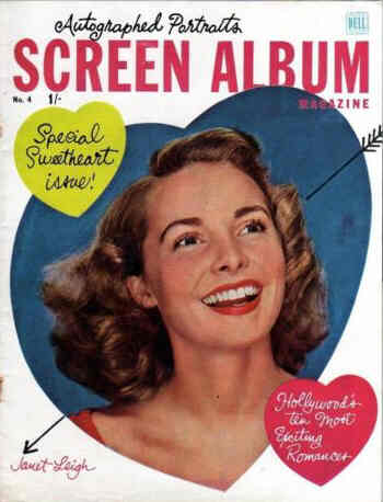 SCREEN ALBUM (UK) magazine side cover Issue 4  1955
