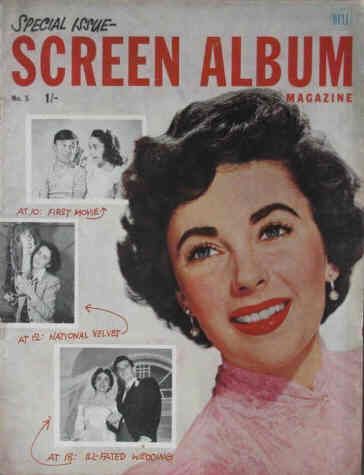 SCREEN ALBUM (UK) magazine side cover Issue 5  1955