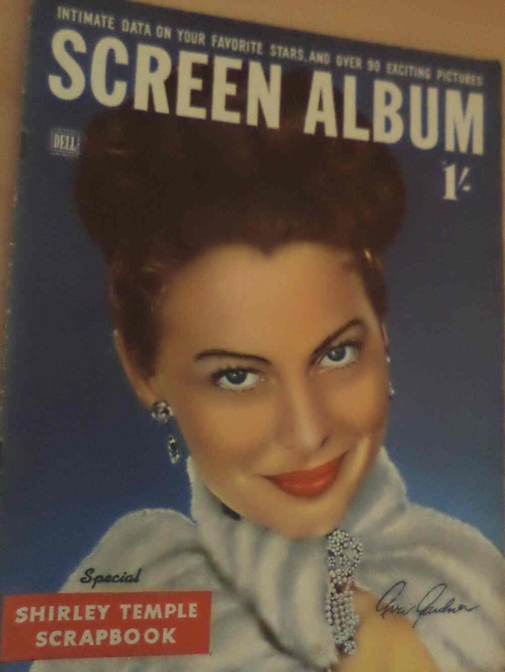 SCREEN ALBUM (UK) magazine side cover Issue 7  1955