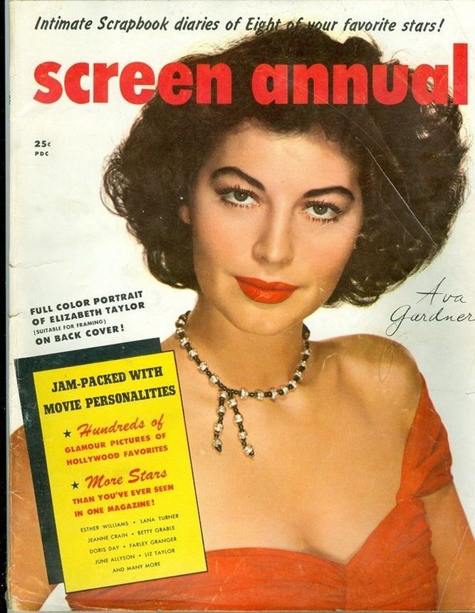 SCREEN ANNUAL (1946 ASTRO) magazine side cover   1952